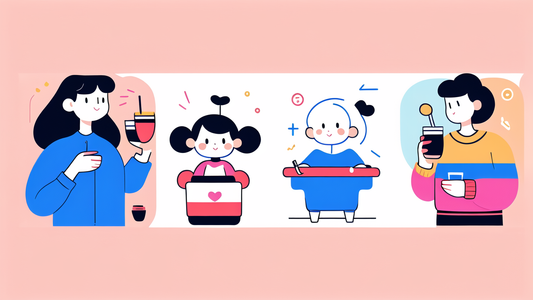 Children Portable Binaural Cup Straw